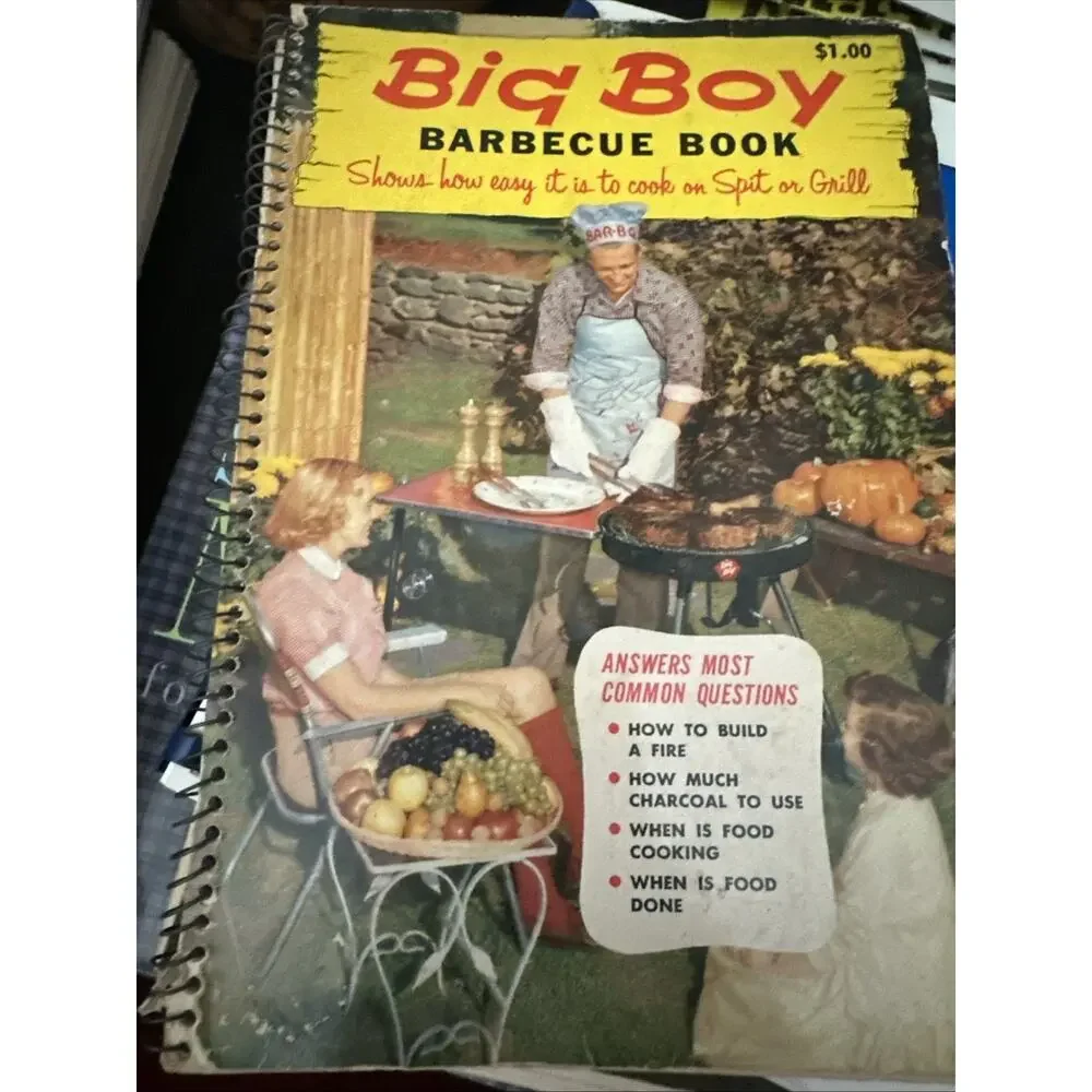Vintage Big Boy Barbecue BooK 1957 Edition Full Color Grill Cookbook Illustrated